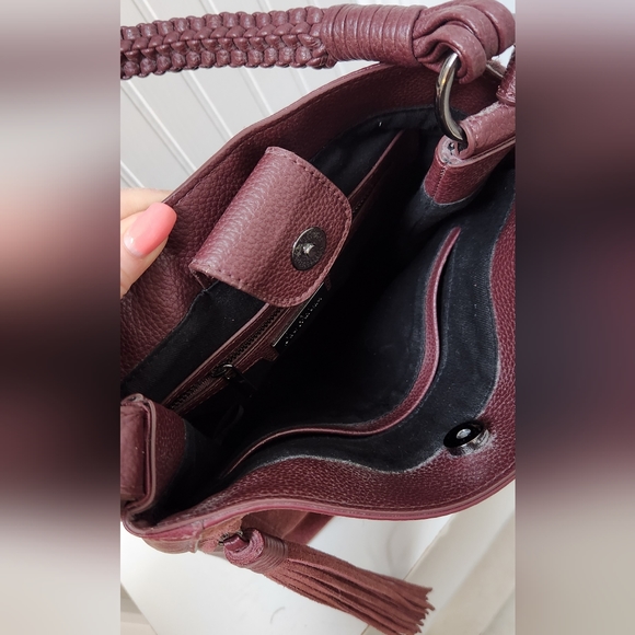Gorgeous SAM EDELMAN Portwine Suede and Leather Vintage Chic Bag EUC - Picture 9 of 14